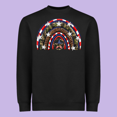 Usa Camouflage Rainbow Heavyweight Sweatshirt Designed By Artiststas