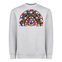 Heather Grey usa camouflage rainbow Heavyweight Sweatshirt - Artiststas