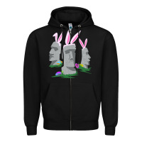 Black easter island moai figures  cute travelers funny gift Zipper Hoodie - maiPhamDesign