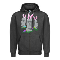 Easter Island Moai Figures  Cute Travelers Funny Gift Zipper Hoodie | Teevron