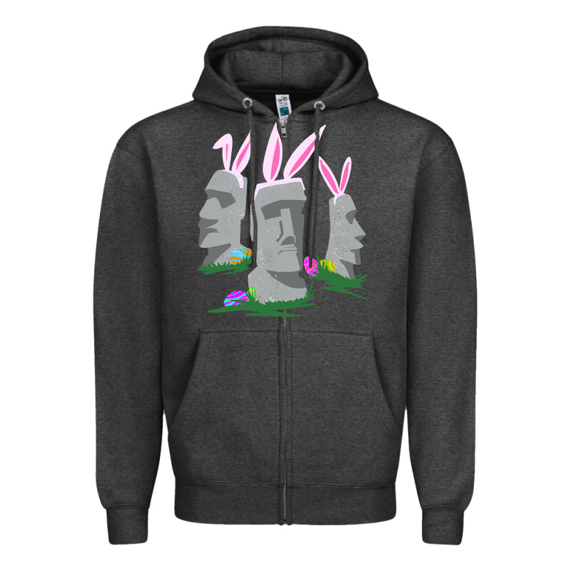 Easter Island Moai Figures  Cute Travelers Funny Gift Zipper Hoodie by maiPhamDesign | Teevron