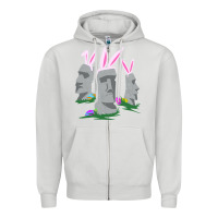 Dove Grey easter island moai figures  cute travelers funny gift Zipper Hoodie - maiPhamDesign