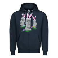 Navy easter island moai figures  cute travelers funny gift Zipper Hoodie - maiPhamDesign