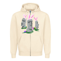 Sandshell easter island moai figures  cute travelers funny gift Zipper Hoodie - maiPhamDesign