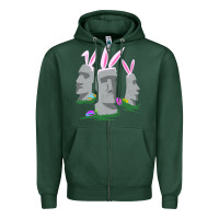 Sports Green easter island moai figures  cute travelers funny gift Zipper Hoodie - maiPhamDesign