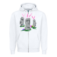 White easter island moai figures  cute travelers funny gift Zipper Hoodie - maiPhamDesign