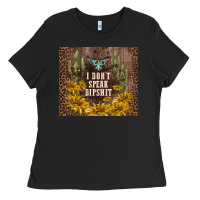 Black i don't speak dipshit Ladies Tee - TumblerDesignByShophia