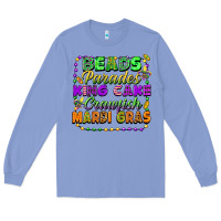 Colony Blue Beads parades king cake crawfish Mardi Gras Long Sleeve Tee - FaDigitalArtStudio