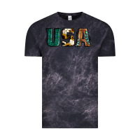 Cloud Black usa basic bold font western Vintage Tee - Jasminsmagicworld