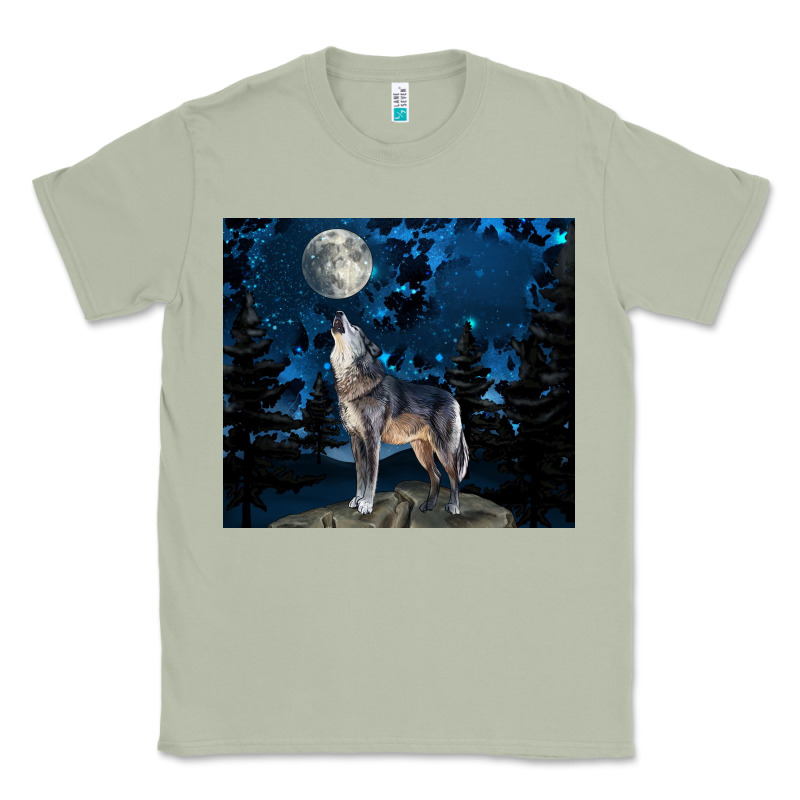 Wolf Howling At The Moon Classic Tee by TumblerDesignByShophia | Teevron