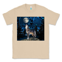 Mushroom wolf howling at the moon Classic Tee - TumblerDesignByShophia