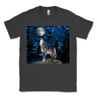 Smoke wolf howling at the moon Classic Tee - TumblerDesignByShophia