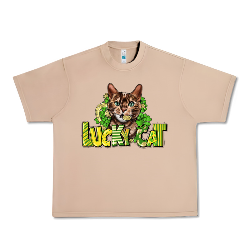 Lucky Cat St. Patrick's Urban Heavy Tee by HowdyJamesFarm | Teevron
