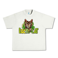 Pistachio Lucky cat St. Patrick's Urban Heavy Tee - HowdyJamesFarm