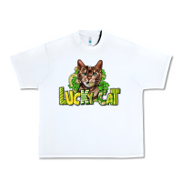 White Lucky cat St. Patrick's Urban Heavy Tee - HowdyJamesFarm