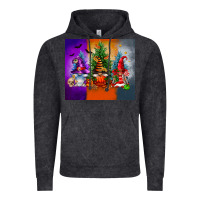 Vintage Black halloween gnomes Vintage Hoodie - FaDigitalArtStudio