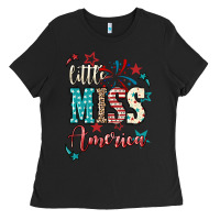 Little Miss America 4th Of July Ladies Tee | Teevron