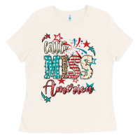 Bone Little miss America 4th of july Ladies Tee - HowdyJamesFarm