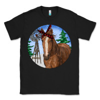 Black Horse Christmas Classic Tee - RanaPortraitStore
