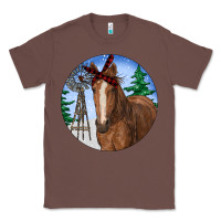 Chestnut Horse Christmas Classic Tee - RanaPortraitStore