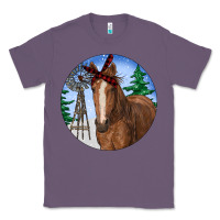 Lavender Horse Christmas Classic Tee - RanaPortraitStore