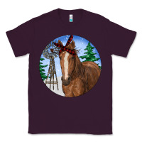 Plum Horse Christmas Classic Tee - RanaPortraitStore
