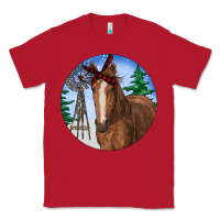 Red Horse Christmas Classic Tee - RanaPortraitStore