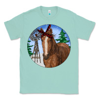 Seafoam Horse Christmas Classic Tee - RanaPortraitStore