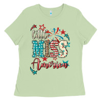 Matcha Little miss America 4th of july Ladies Tee - HowdyJamesFarm