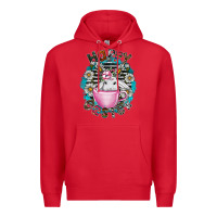 Red Happy Easter Premium Hoodie - CowhideDigitalArt