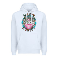 White Happy Easter Premium Hoodie - CowhideDigitalArt