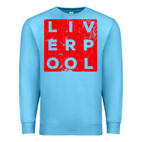 Ocean Blue Cool Retro Grunge Vintage look Liverpool shirt gift , best gift, costu Premium Sweatshirt - maiPhamDesign