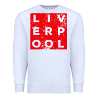 White Cool Retro Grunge Vintage look Liverpool shirt gift , best gift, costu Premium Sweatshirt - maiPhamDesign