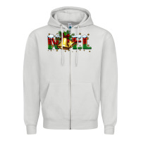 Dove Grey noel Christmas bells Zipper Hoodie - BarkalooDesign
