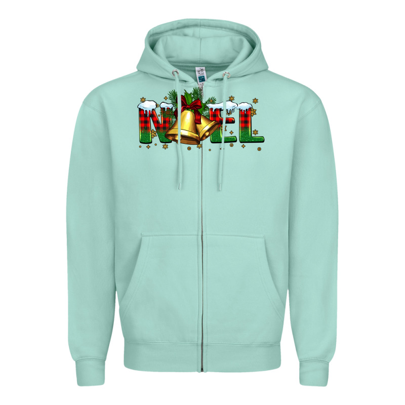 Noel Christmas Bells Zipper Hoodie by BarkalooDesign | Teevron