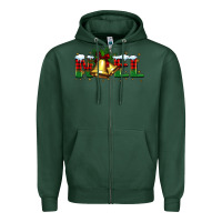 Sports Green noel Christmas bells Zipper Hoodie - BarkalooDesign