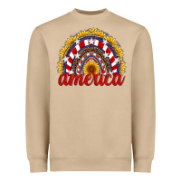 Mushroom america sunflower rainbow Heavyweight Sweatshirt - Artiststas