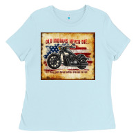 Baby Blue old indians never die Ladies Tee - TumblerDesignByShophia