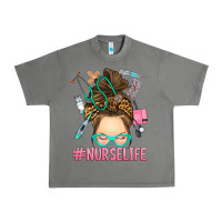 Tornado messy bun nurse life Urban Heavy Tee - RanaPortraitStore