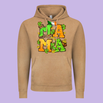 St. Patrick's Day Mama Vintage Hoodie Designed By Oliviacreatesart
