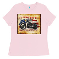 Bubblegum Pink old indians never die Ladies Tee - TumblerDesignByShophia