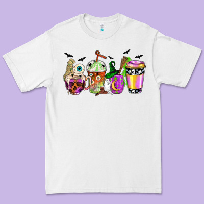 Halloween Coffee Cups Premium Tee Designed By Nancycooperartshop