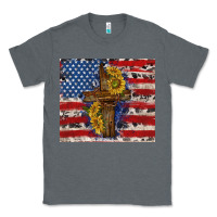 Charcoal Heather jesus christ with american flag Classic Tee - TumblerDesignByShophia