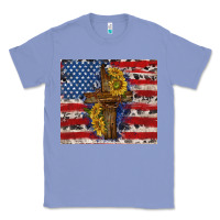 Colony Blue jesus christ with american flag Classic Tee - TumblerDesignByShophia