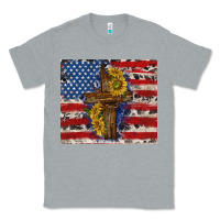 Heather Grey jesus christ with american flag Classic Tee - TumblerDesignByShophia