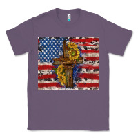 Lavender jesus christ with american flag Classic Tee - TumblerDesignByShophia
