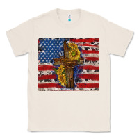 Natural jesus christ with american flag Classic Tee - TumblerDesignByShophia