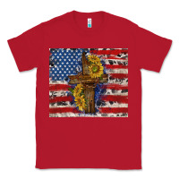 Red jesus christ with american flag Classic Tee - TumblerDesignByShophia