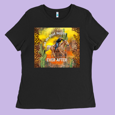 And She Lived Happily Ever After Ladies Tee Designed By Tumblerdesignbyshophia