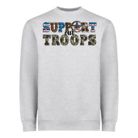 Heather Grey armed forces day support our troops Heavyweight Sweatshirt - Artiststas